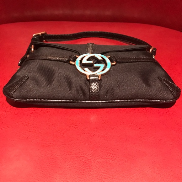 **SOLD**    GUCCI- Black Satin Mini sachet - Picture 7 of 8